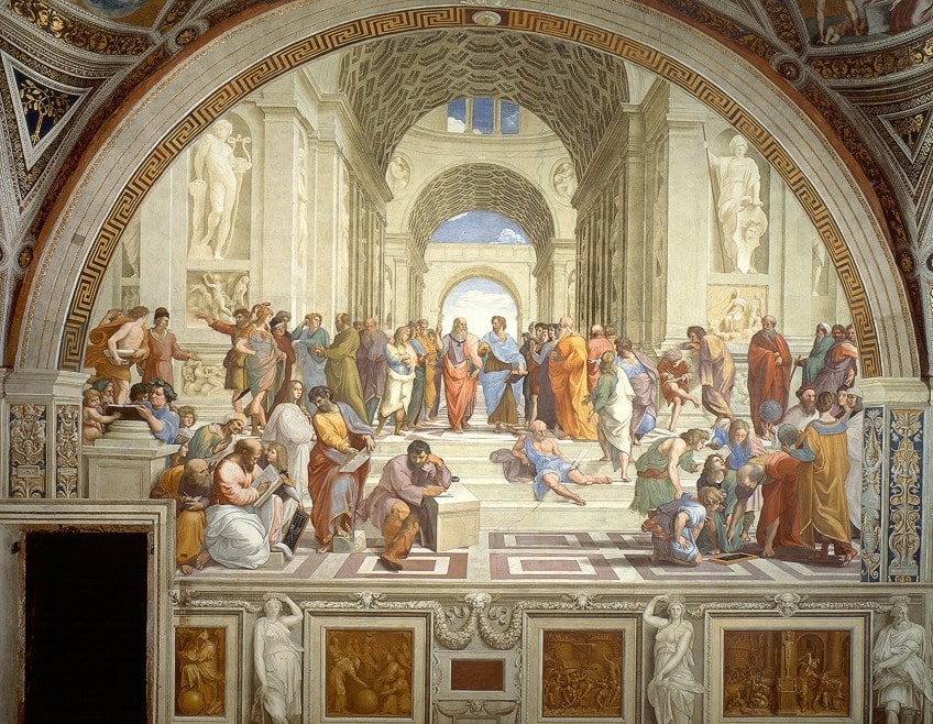 Peinture de l'École d'Athènes